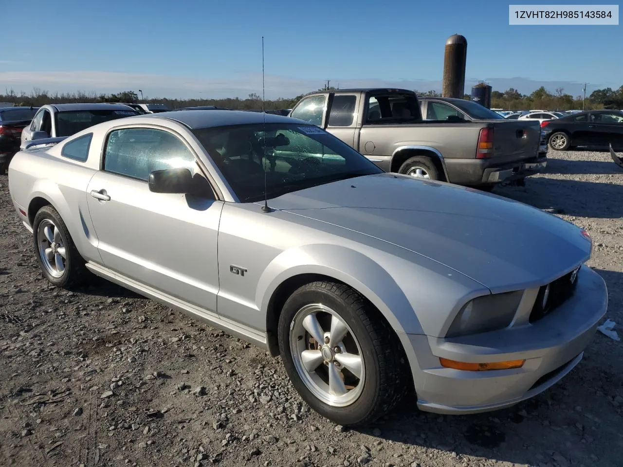 2008 Ford Mustang Gt VIN: 1ZVHT82H985143584 Lot: 80381164