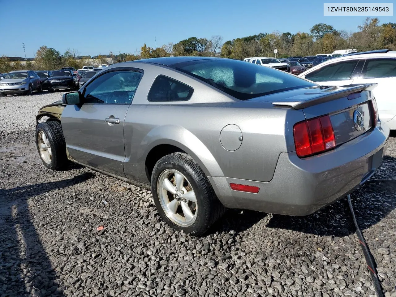 2008 Ford Mustang VIN: 1ZVHT80N285149543 Lot: 80766474