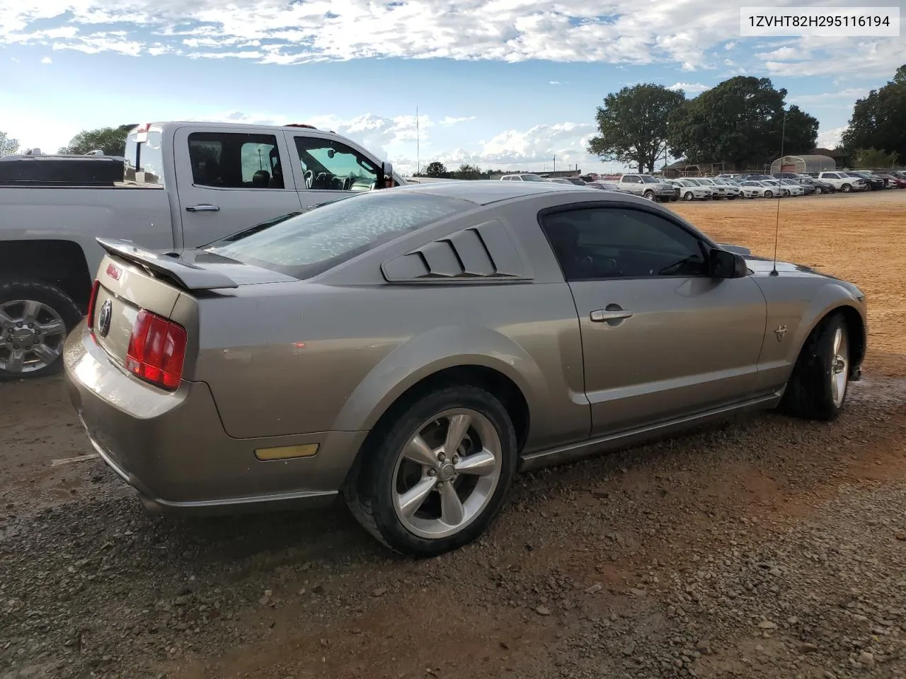 2009 Ford Mustang Gt VIN: 1ZVHT82H295116194 Lot: 73316454