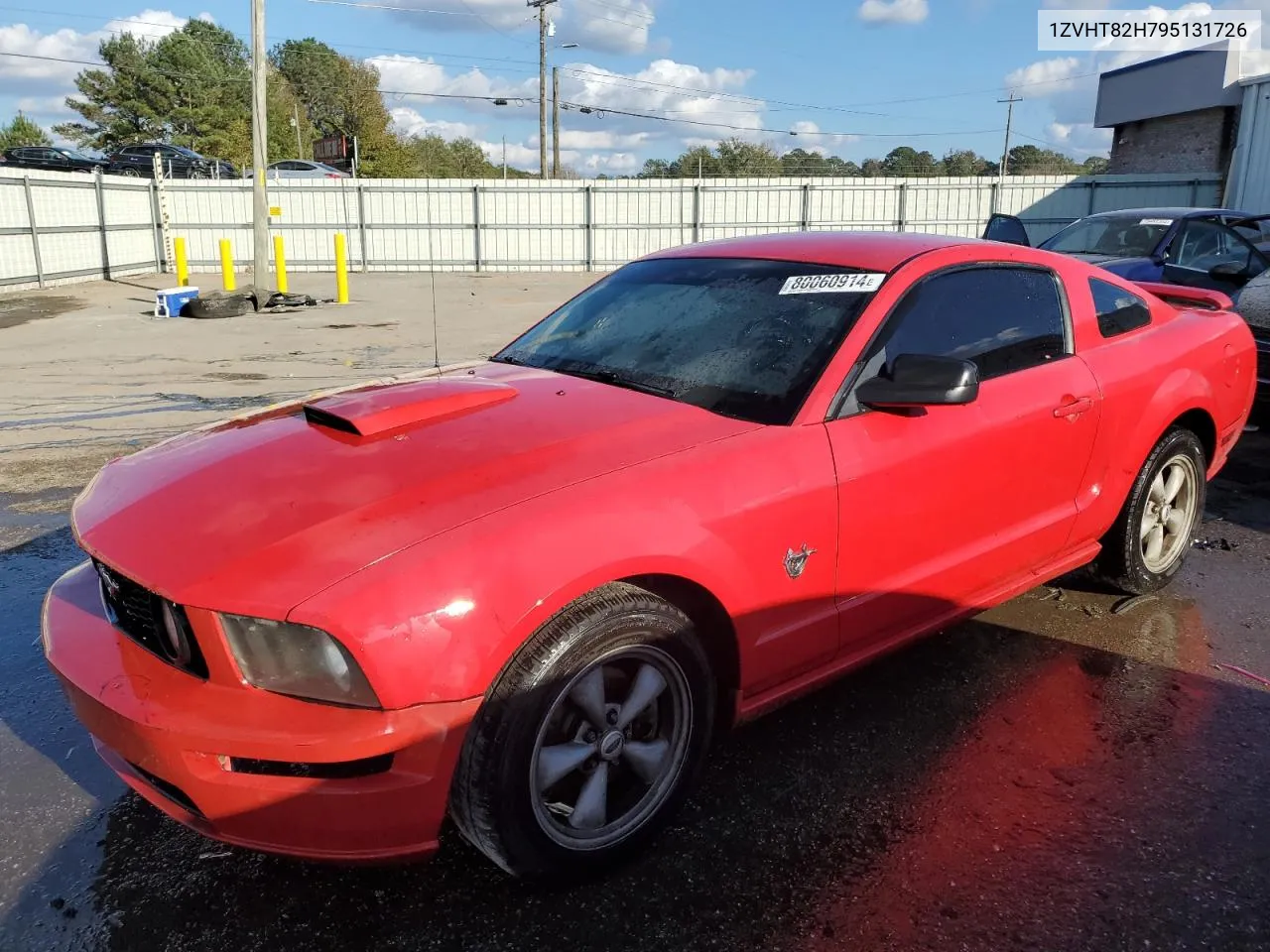 2009 Ford Mustang Gt VIN: 1ZVHT82H795131726 Lot: 80060914