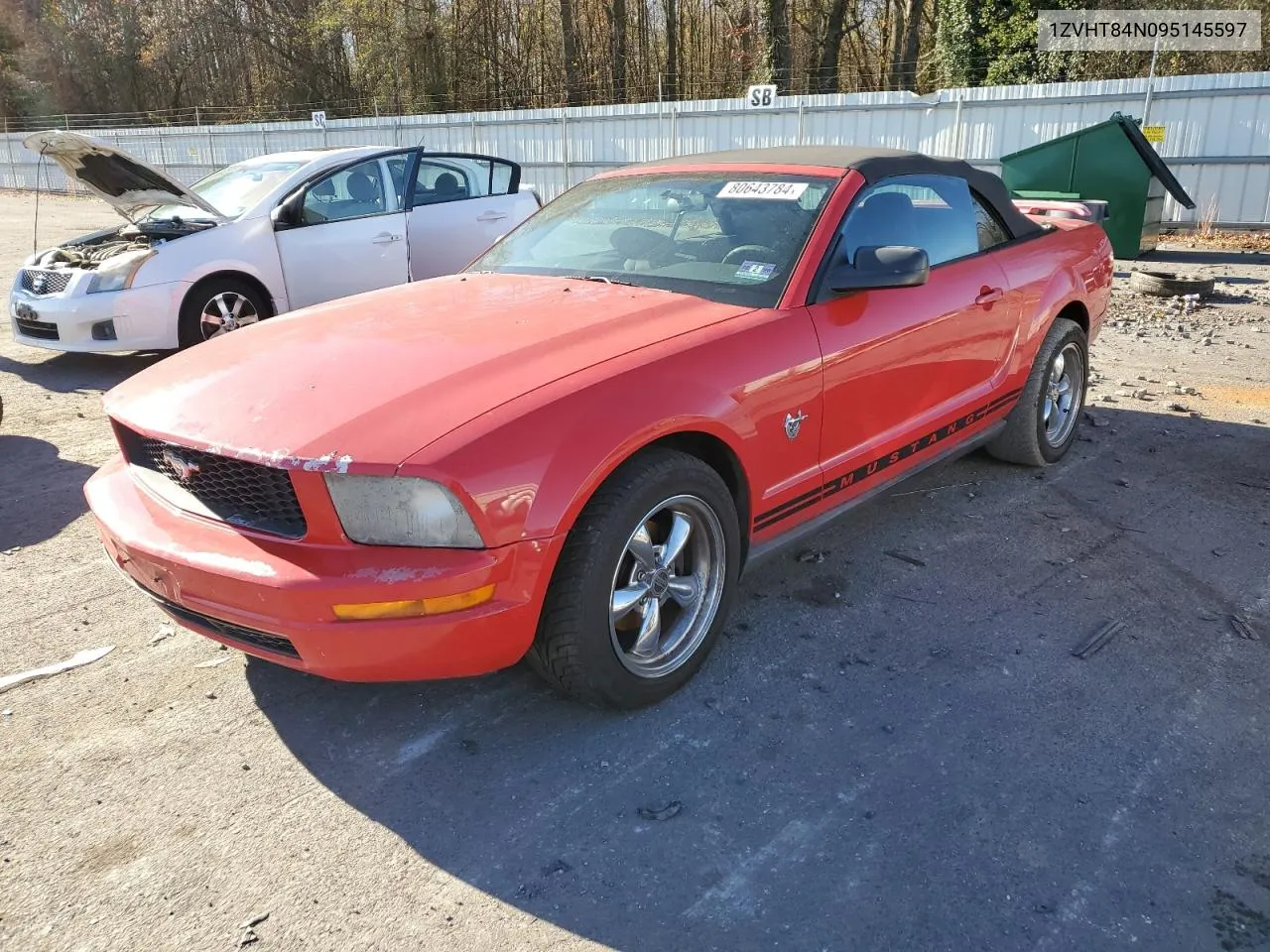 2009 Ford Mustang VIN: 1ZVHT84N095145597 Lot: 80643784