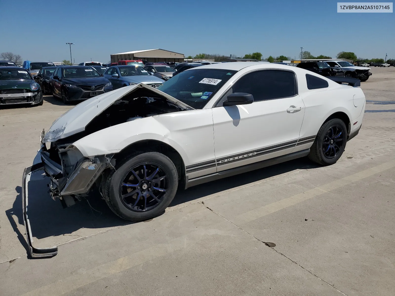 2010 Ford Mustang VIN: 1ZVBP8AN2A5107145 Lot: 47756914