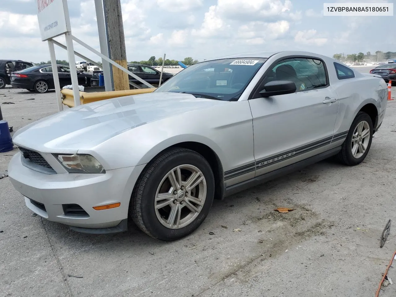 2010 Ford Mustang VIN: 1ZVBP8AN8A5180651 Lot: 66684904