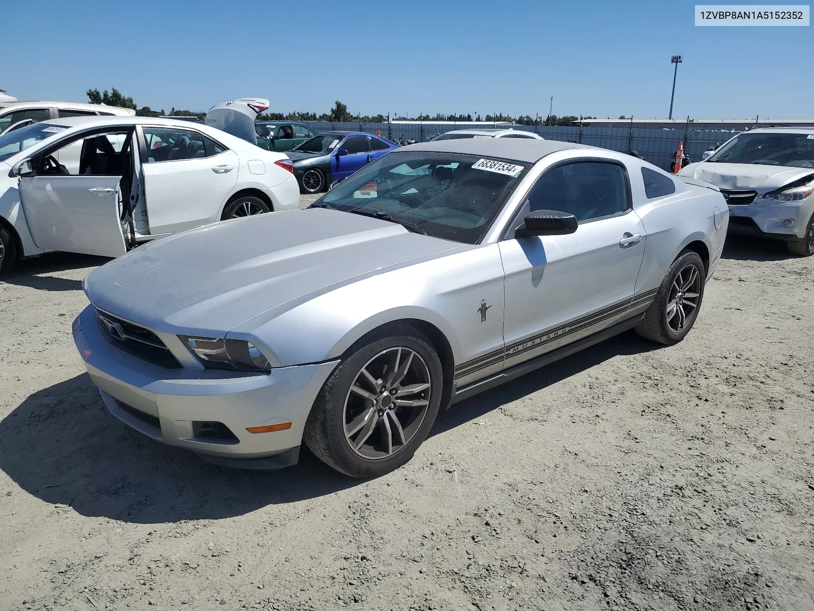 2010 Ford Mustang VIN: 1ZVBP8AN1A5152352 Lot: 68381534