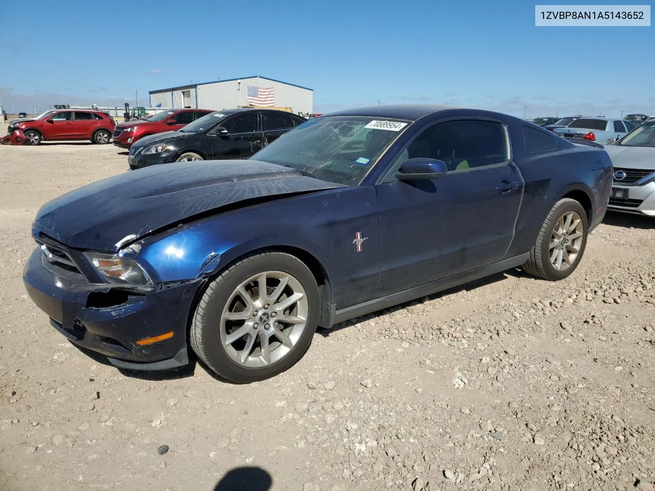 2010 Ford Mustang VIN: 1ZVBP8AN1A5143652 Lot: 70089954