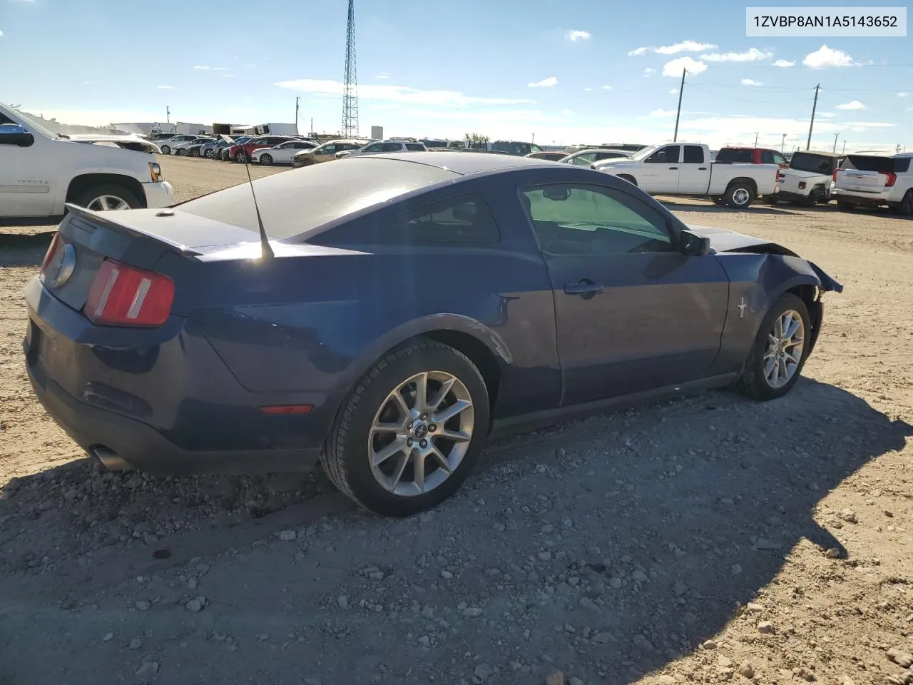 2010 Ford Mustang VIN: 1ZVBP8AN1A5143652 Lot: 70089954