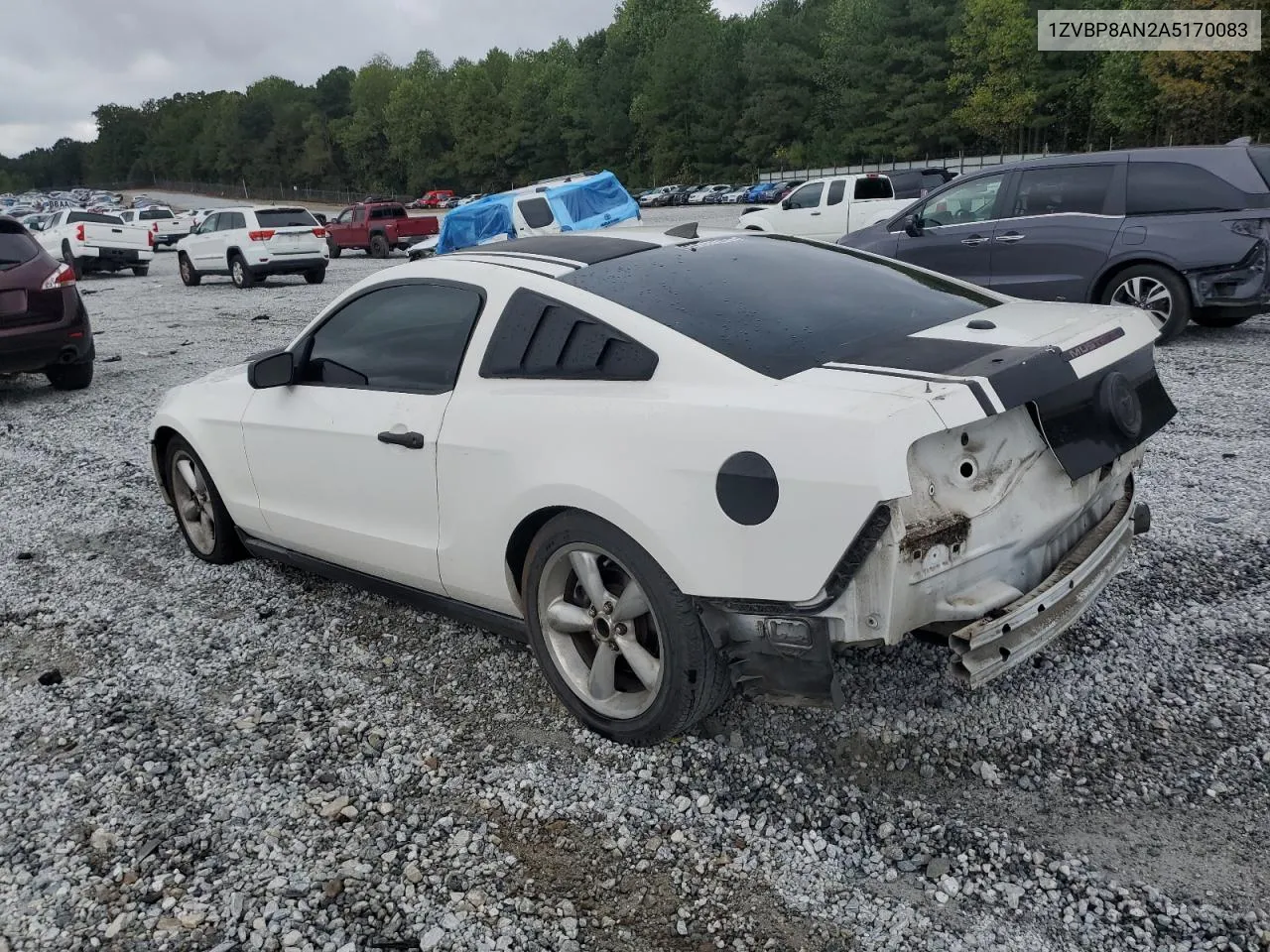 2010 Ford Mustang VIN: 1ZVBP8AN2A5170083 Lot: 71062234