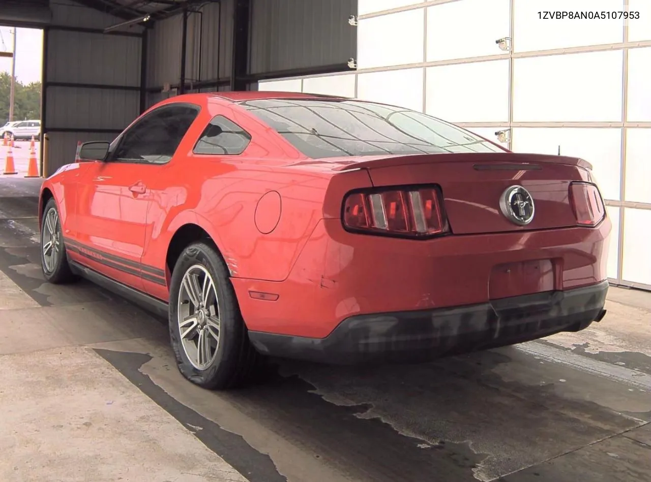 2010 Ford Mustang VIN: 1ZVBP8AN0A5107953 Lot: 72288754