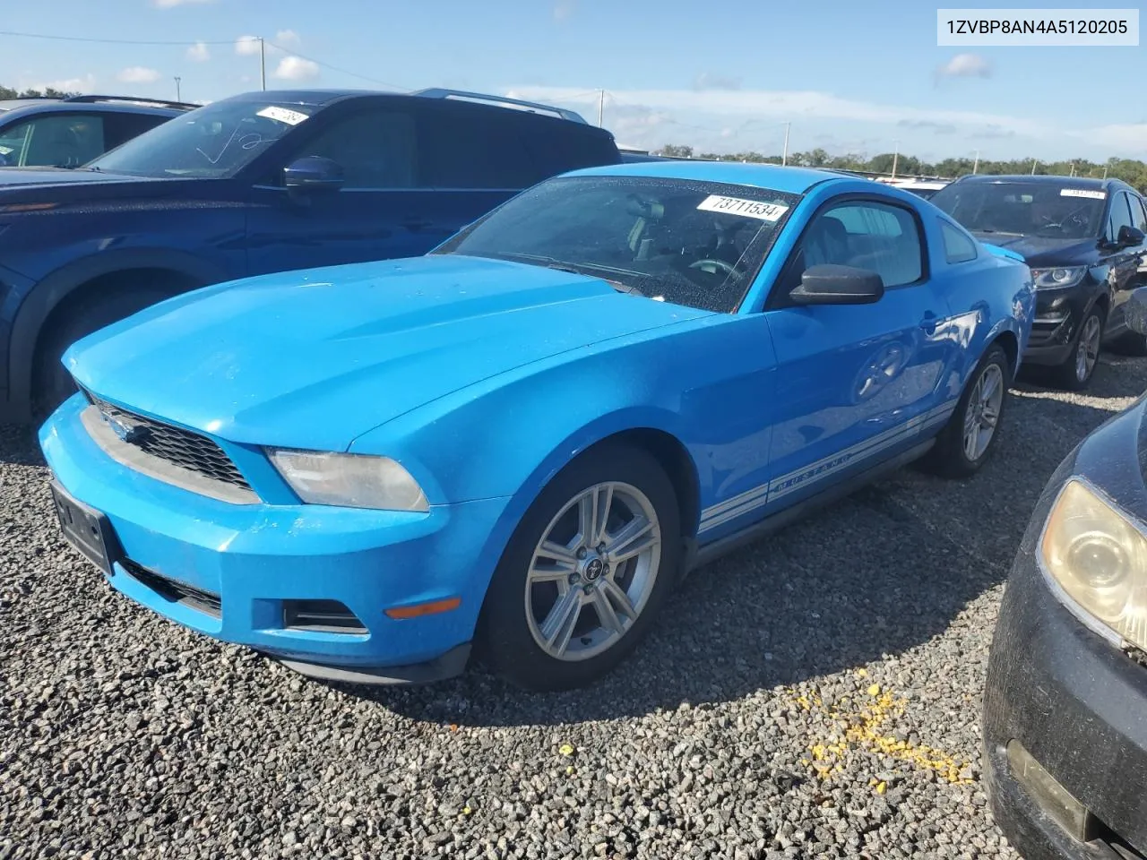 2010 Ford Mustang VIN: 1ZVBP8AN4A5120205 Lot: 73711534