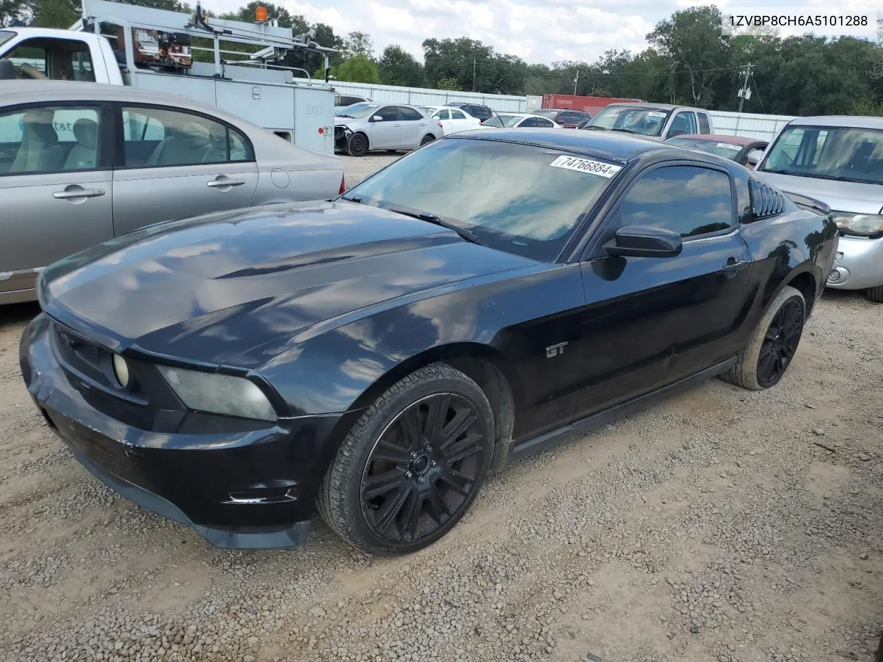 2010 Ford Mustang Gt VIN: 1ZVBP8CH6A5101288 Lot: 74766884