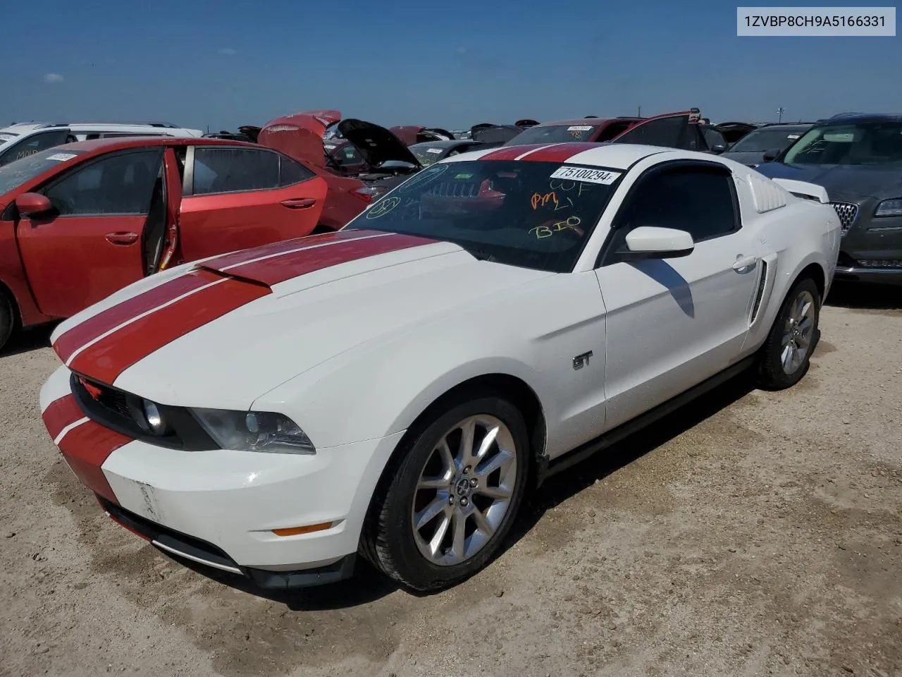 2010 Ford Mustang Gt VIN: 1ZVBP8CH9A5166331 Lot: 75100294