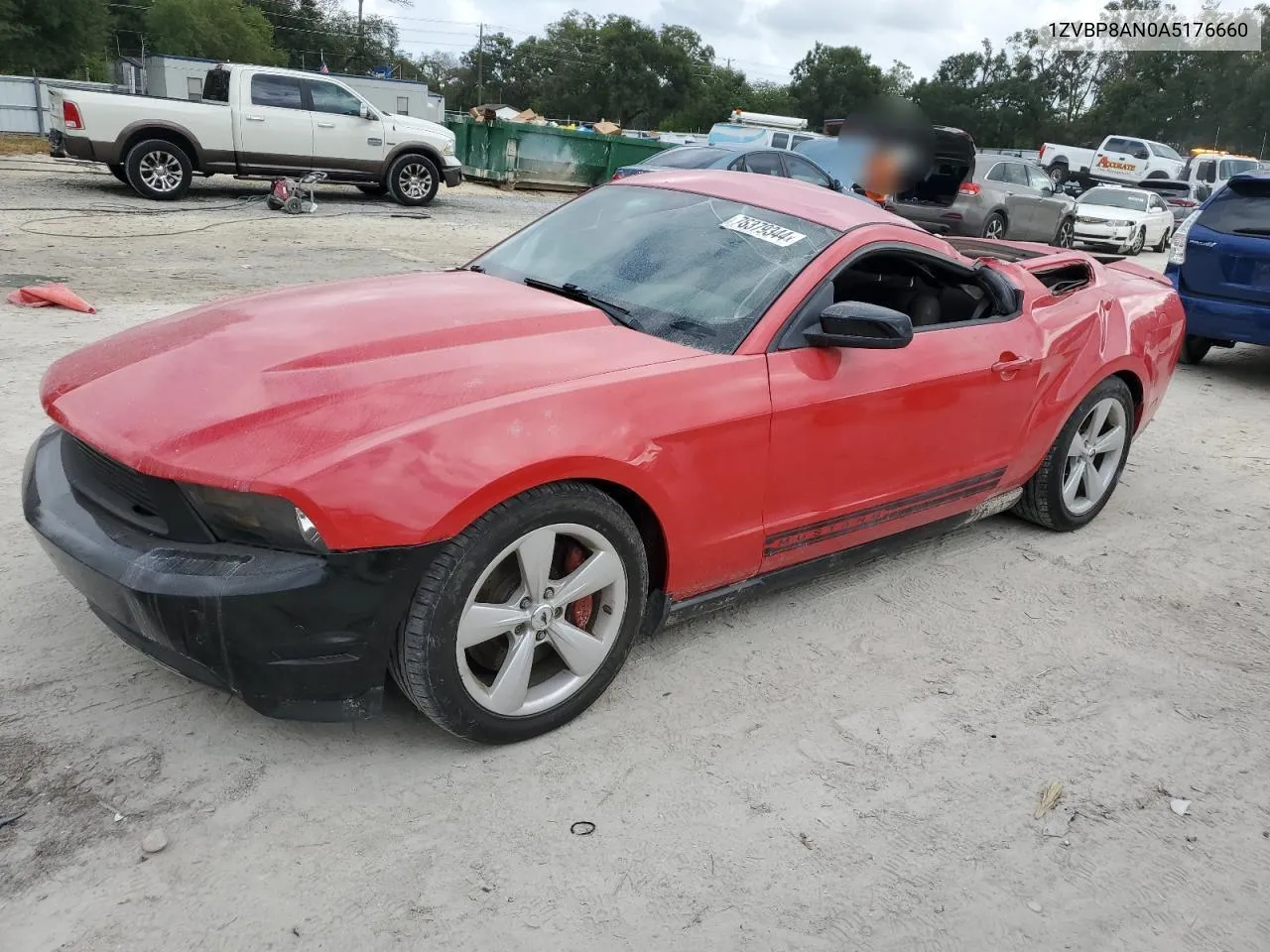 2010 Ford Mustang VIN: 1ZVBP8AN0A5176660 Lot: 76379344