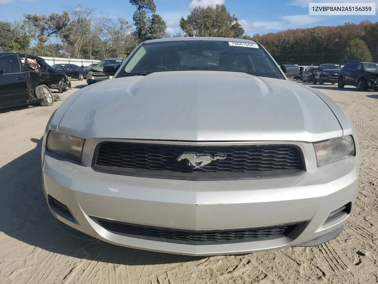 2010 Ford Mustang VIN: 1ZVBP8AN2A5156359 Lot: 78681554