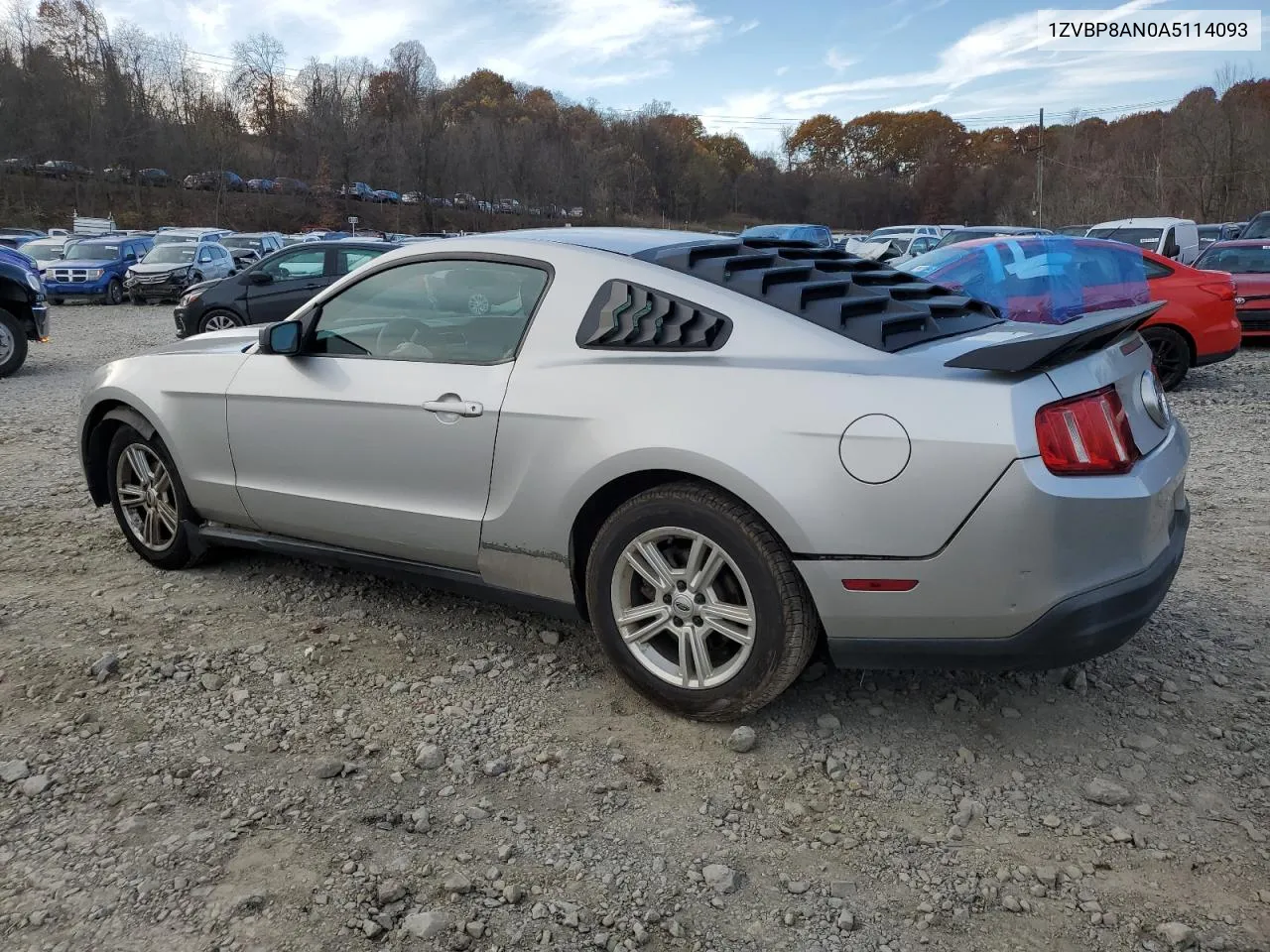 2010 Ford Mustang VIN: 1ZVBP8AN0A5114093 Lot: 78703654