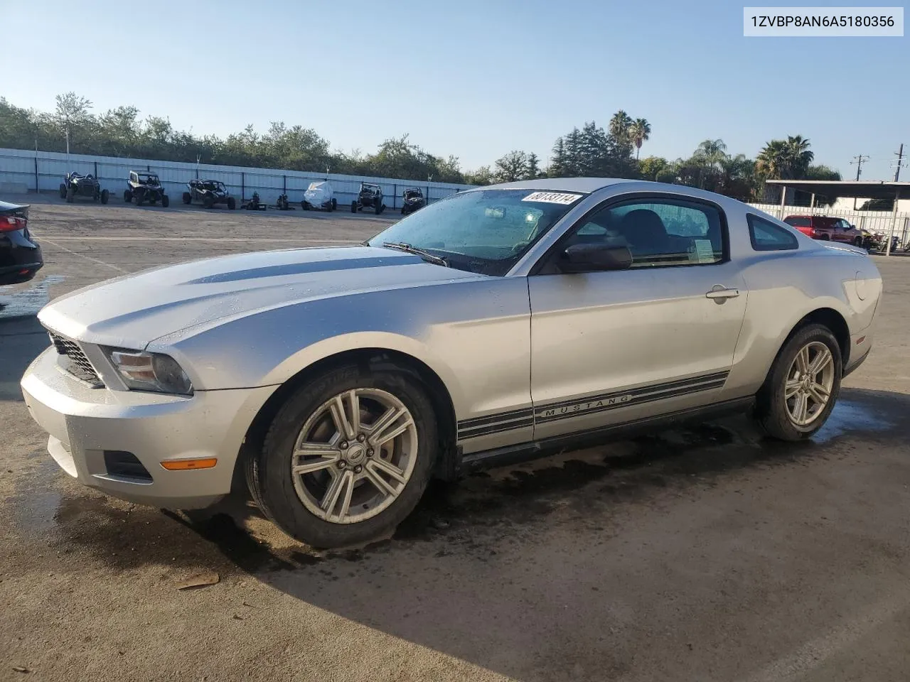 2010 Ford Mustang VIN: 1ZVBP8AN6A5180356 Lot: 80133114