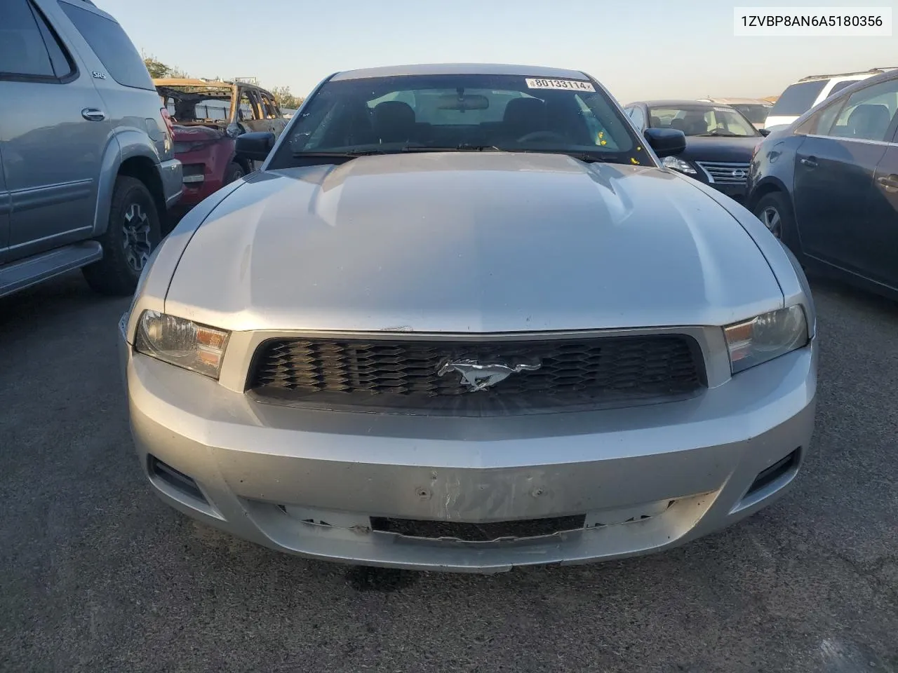 2010 Ford Mustang VIN: 1ZVBP8AN6A5180356 Lot: 80133114