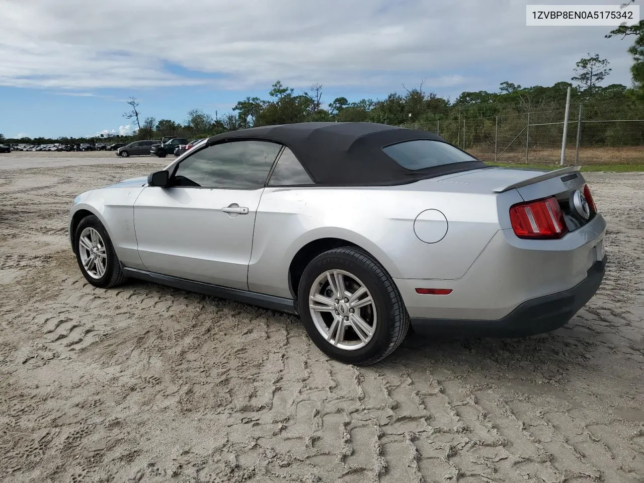 2010 Ford Mustang VIN: 1ZVBP8EN0A5175342 Lot: 80151394