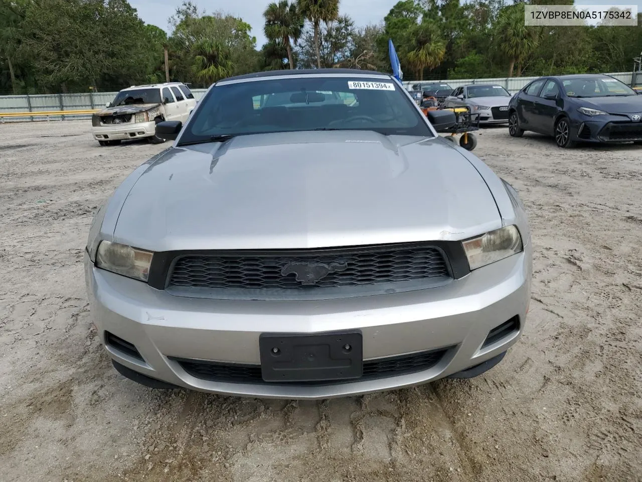 2010 Ford Mustang VIN: 1ZVBP8EN0A5175342 Lot: 80151394