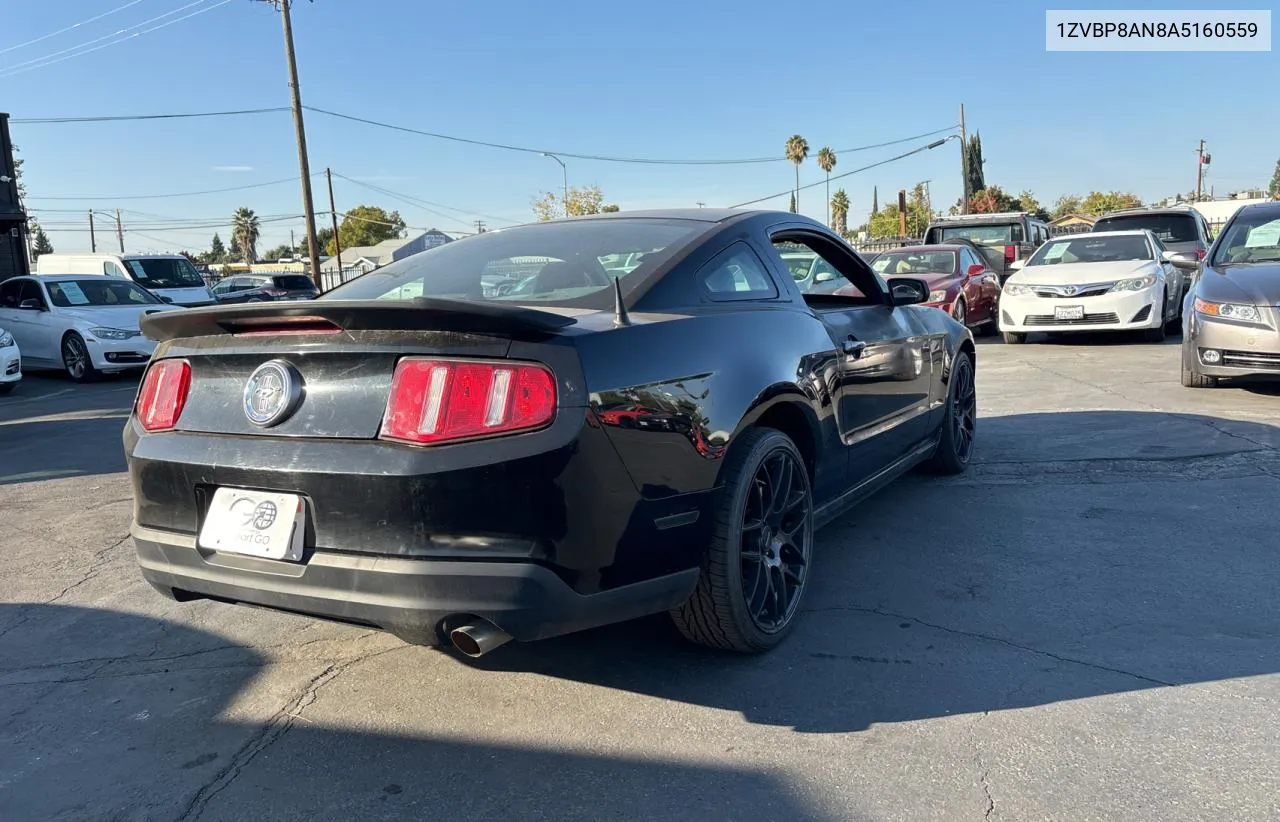 2010 Ford Mustang VIN: 1ZVBP8AN8A5160559 Lot: 80342584