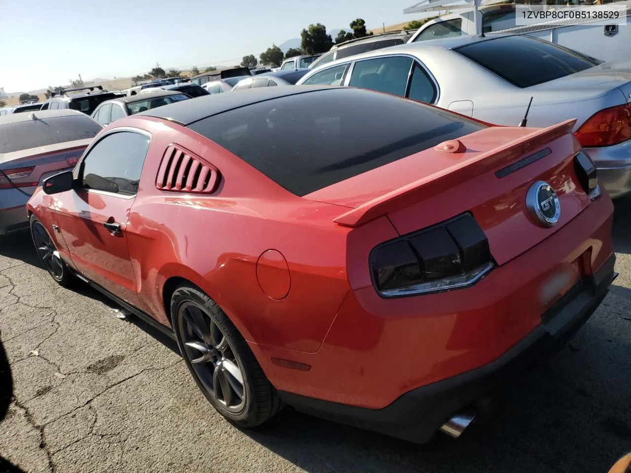 2011 Ford Mustang Gt VIN: 1ZVBP8CF0B5138529 Lot: 59263234