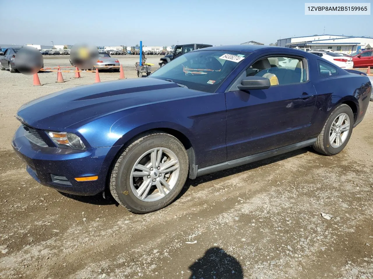 2011 Ford Mustang VIN: 1ZVBP8AM2B5159965 Lot: 64306274