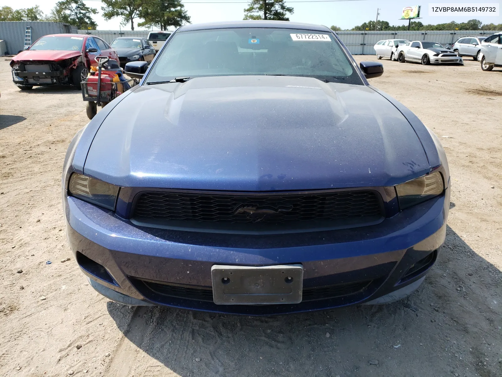 2011 Ford Mustang VIN: 1ZVBP8AM6B5149732 Lot: 67722314