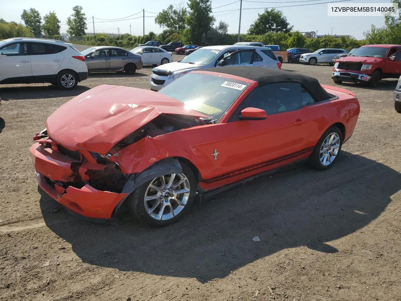 2011 Ford Mustang VIN: 1ZVBP8EM5B5140045 Lot: 70020114