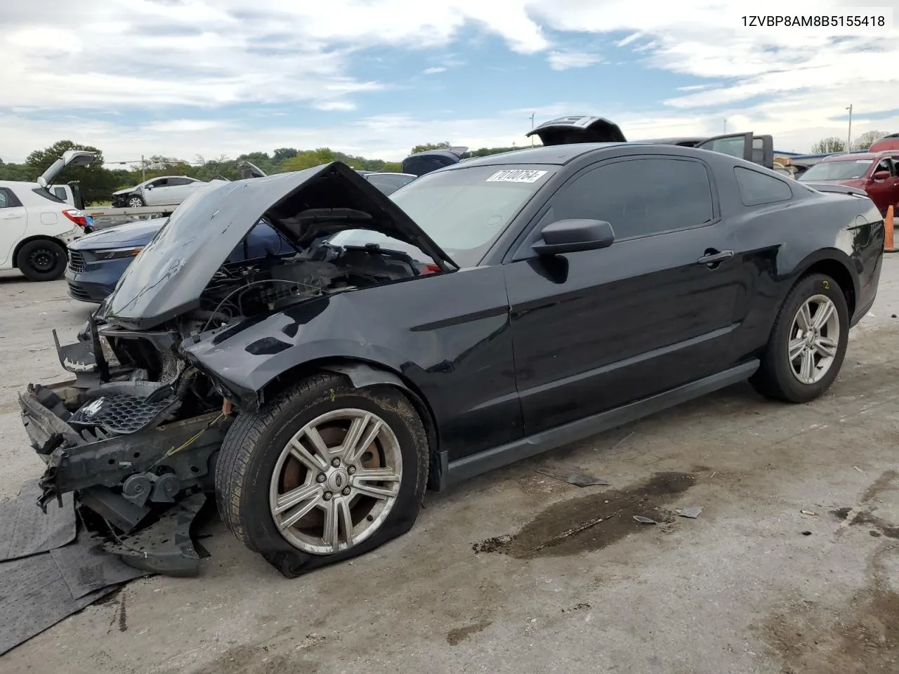 2011 Ford Mustang VIN: 1ZVBP8AM8B5155418 Lot: 70100764