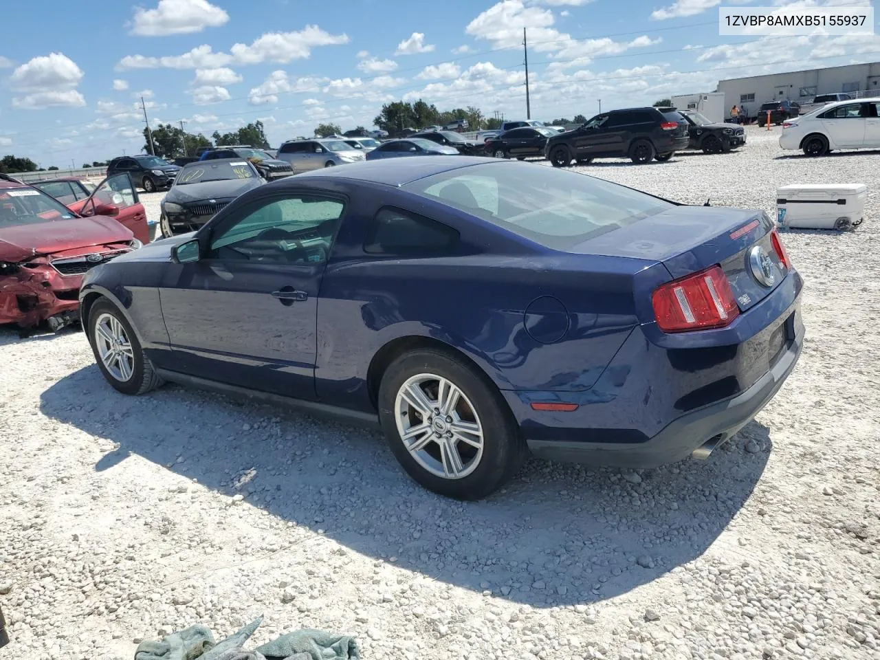 2011 Ford Mustang VIN: 1ZVBP8AMXB5155937 Lot: 72084794