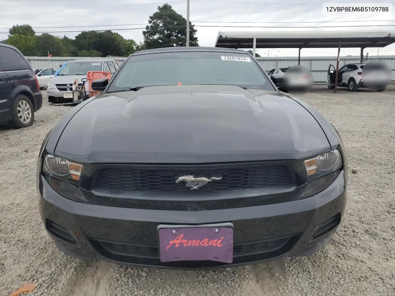 2011 Ford Mustang VIN: 1ZVBP8EM6B5109788 Lot: 73287074