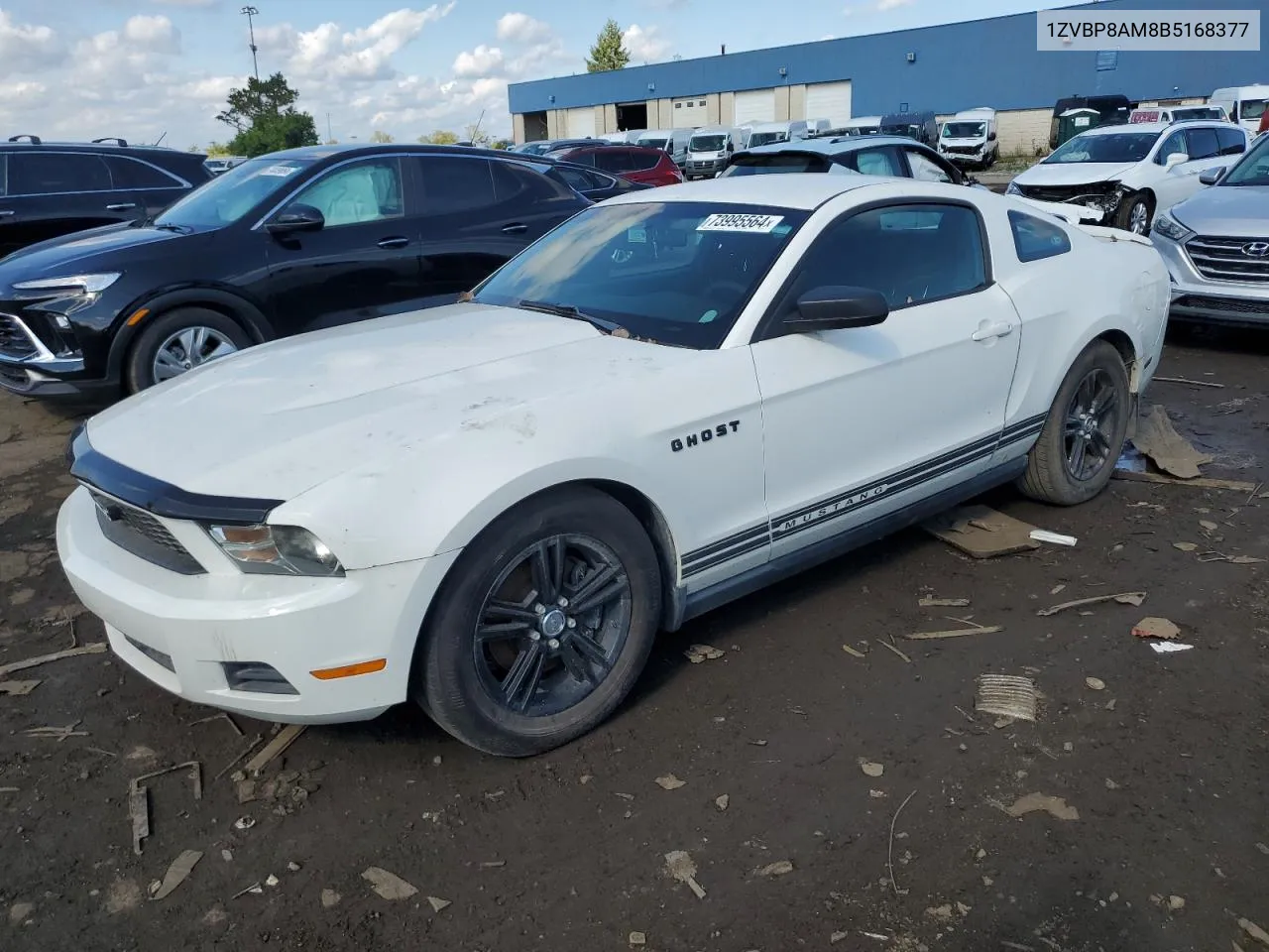 2011 Ford Mustang VIN: 1ZVBP8AM8B5168377 Lot: 73995564