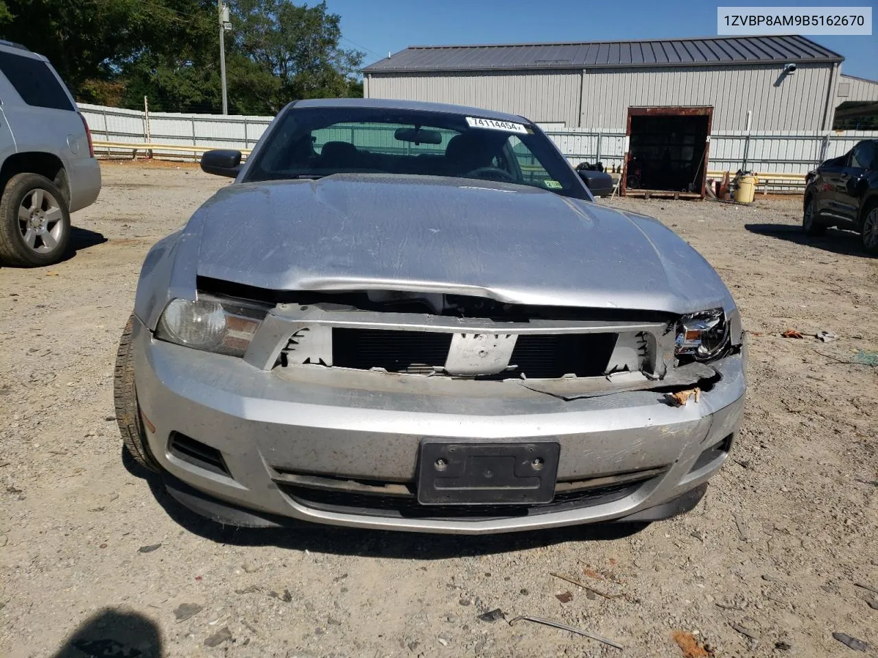 2011 Ford Mustang VIN: 1ZVBP8AM9B5162670 Lot: 74114454