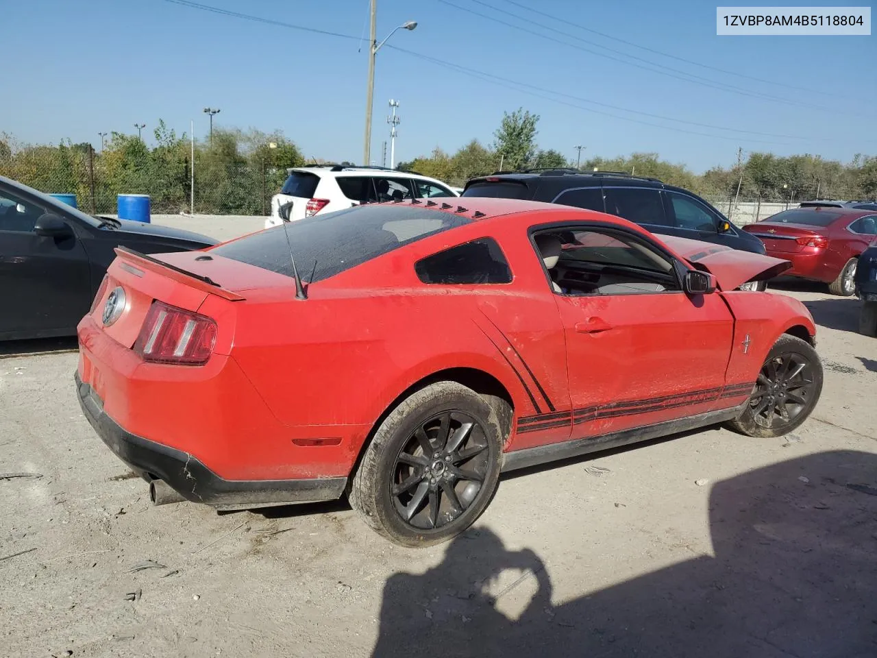 2011 Ford Mustang VIN: 1ZVBP8AM4B5118804 Lot: 75203954