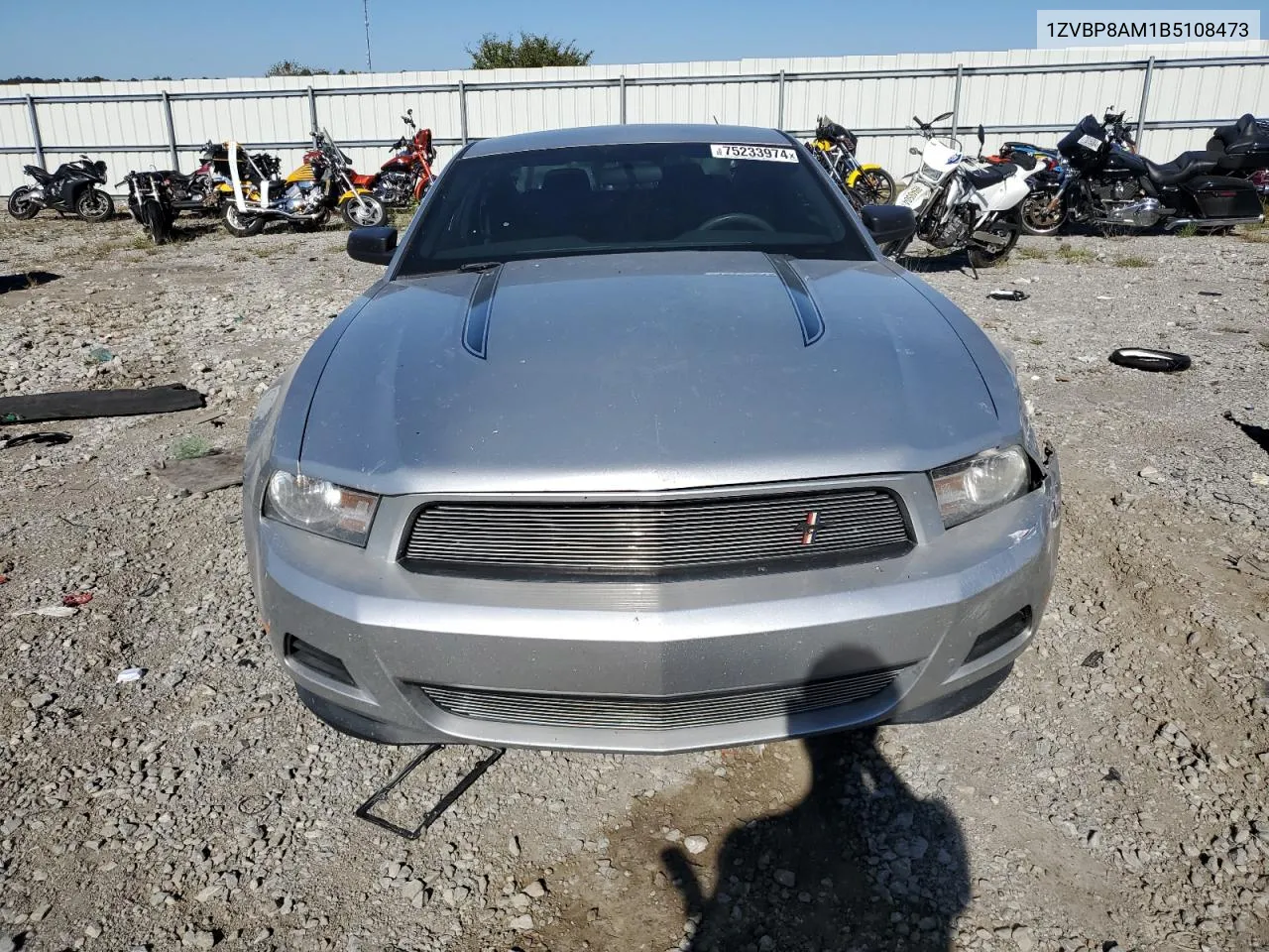 2011 Ford Mustang VIN: 1ZVBP8AM1B5108473 Lot: 75233974