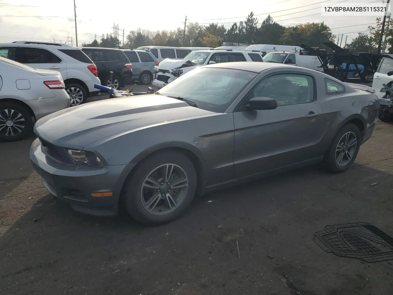 2011 Ford Mustang VIN: 1ZVBP8AM2B5115321 Lot: 75668974