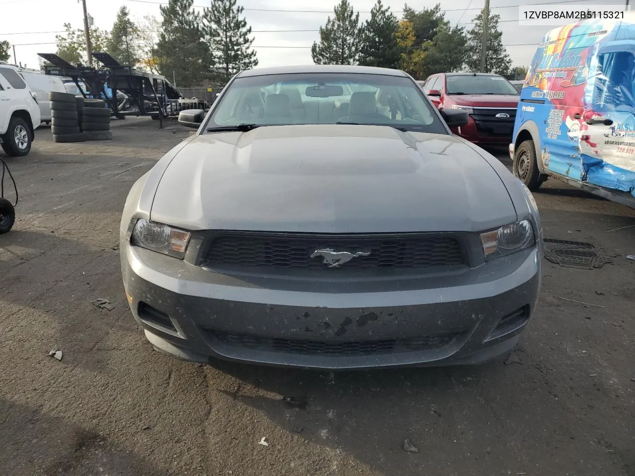 2011 Ford Mustang VIN: 1ZVBP8AM2B5115321 Lot: 75668974