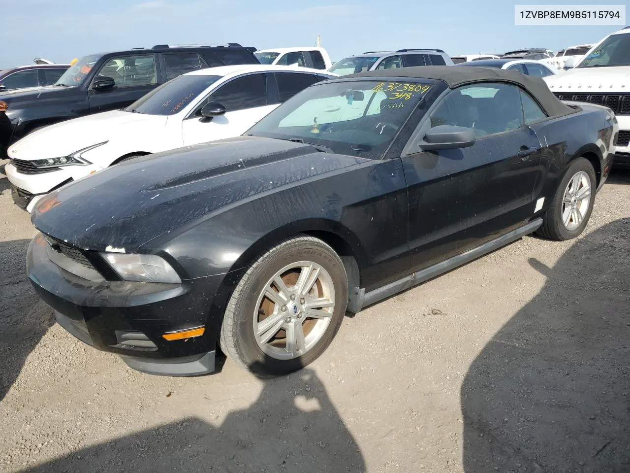 2011 Ford Mustang VIN: 1ZVBP8EM9B5115794 Lot: 76373804