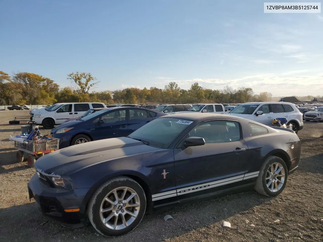 2011 Ford Mustang VIN: 1ZVBP8AM3B5125744 Lot: 77043694