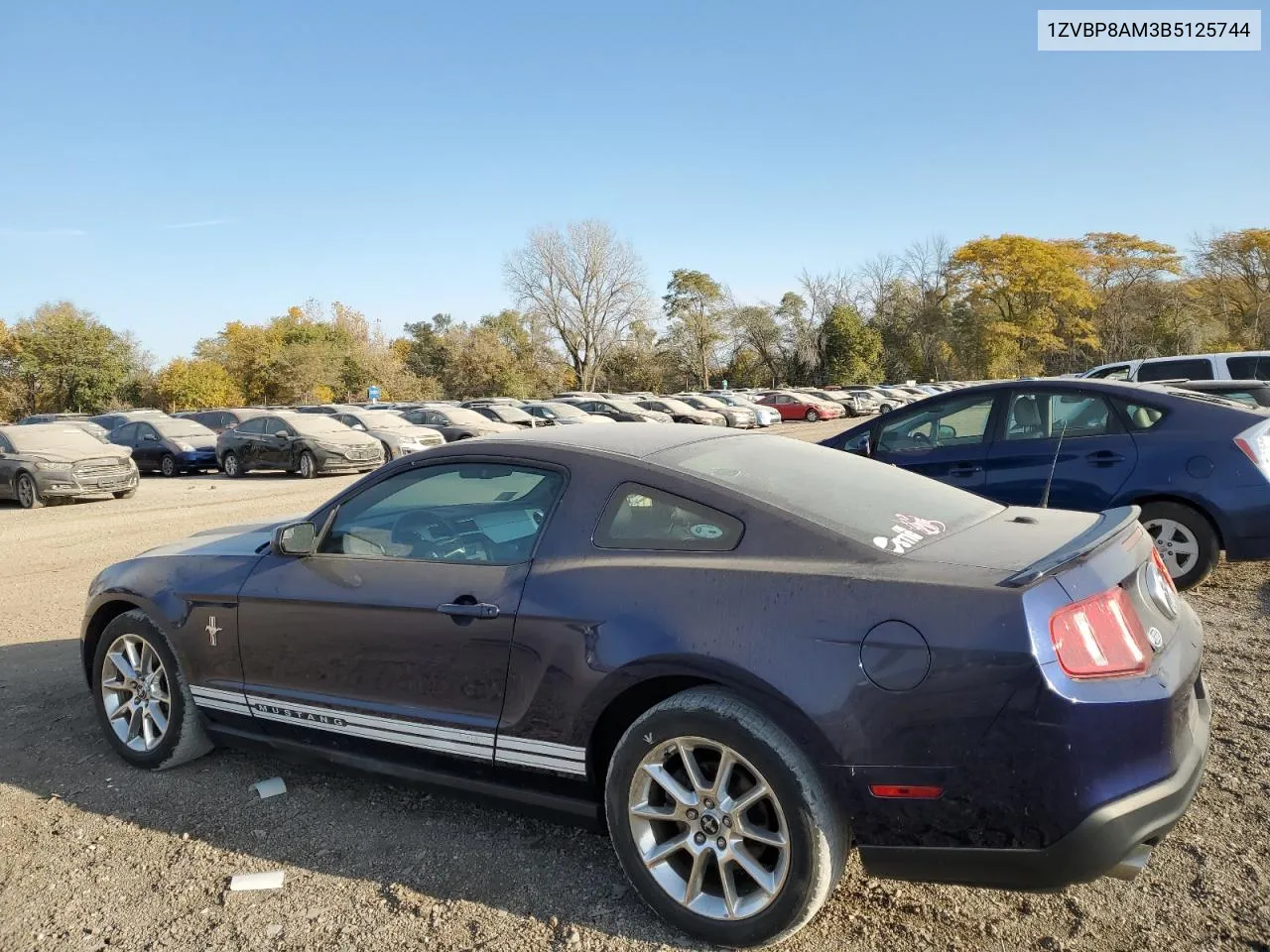 2011 Ford Mustang VIN: 1ZVBP8AM3B5125744 Lot: 77043694