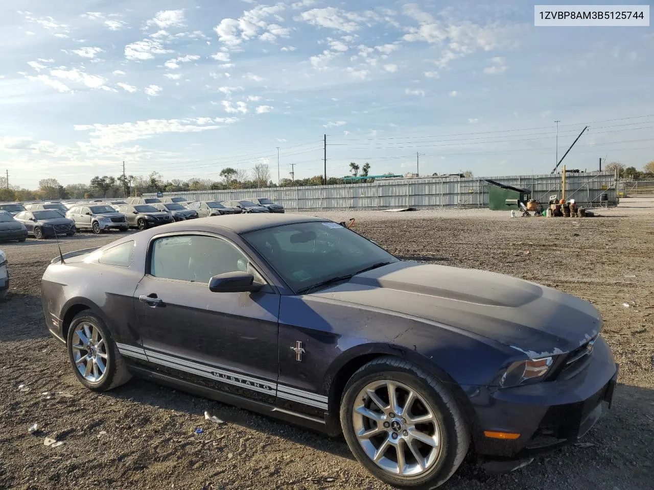 2011 Ford Mustang VIN: 1ZVBP8AM3B5125744 Lot: 77043694