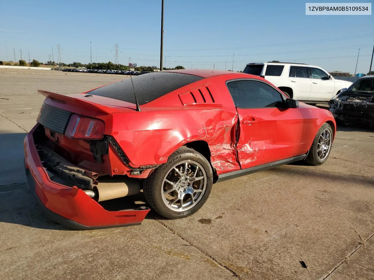 2011 Ford Mustang VIN: 1ZVBP8AM0B5109534 Lot: 77260834