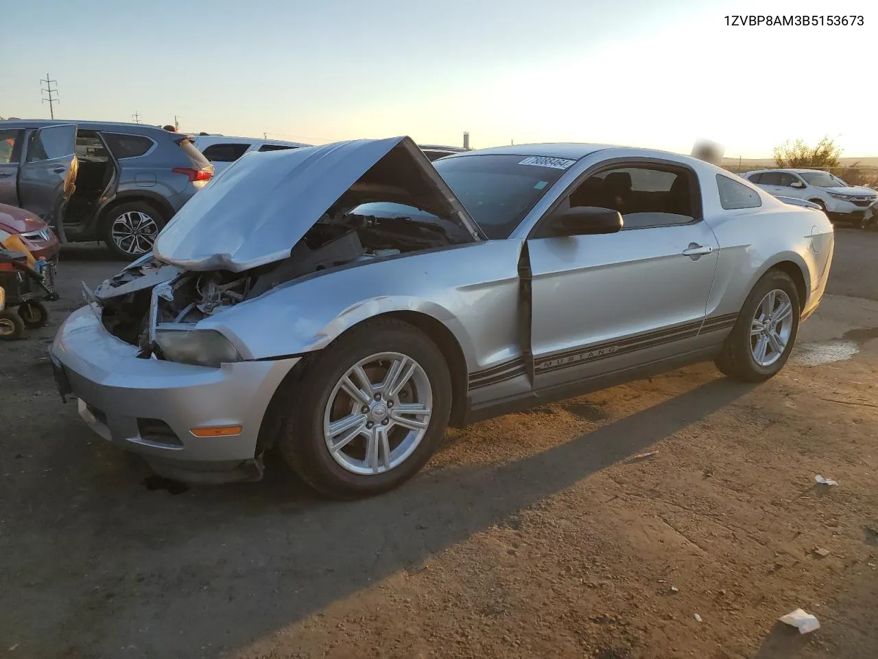 2011 Ford Mustang VIN: 1ZVBP8AM3B5153673 Lot: 78088464