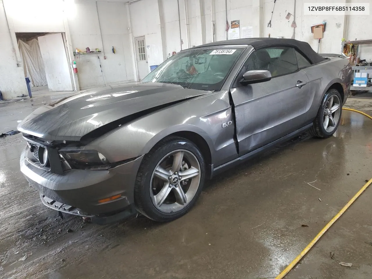 2011 Ford Mustang Gt VIN: 1ZVBP8FF6B5114358 Lot: 78138764