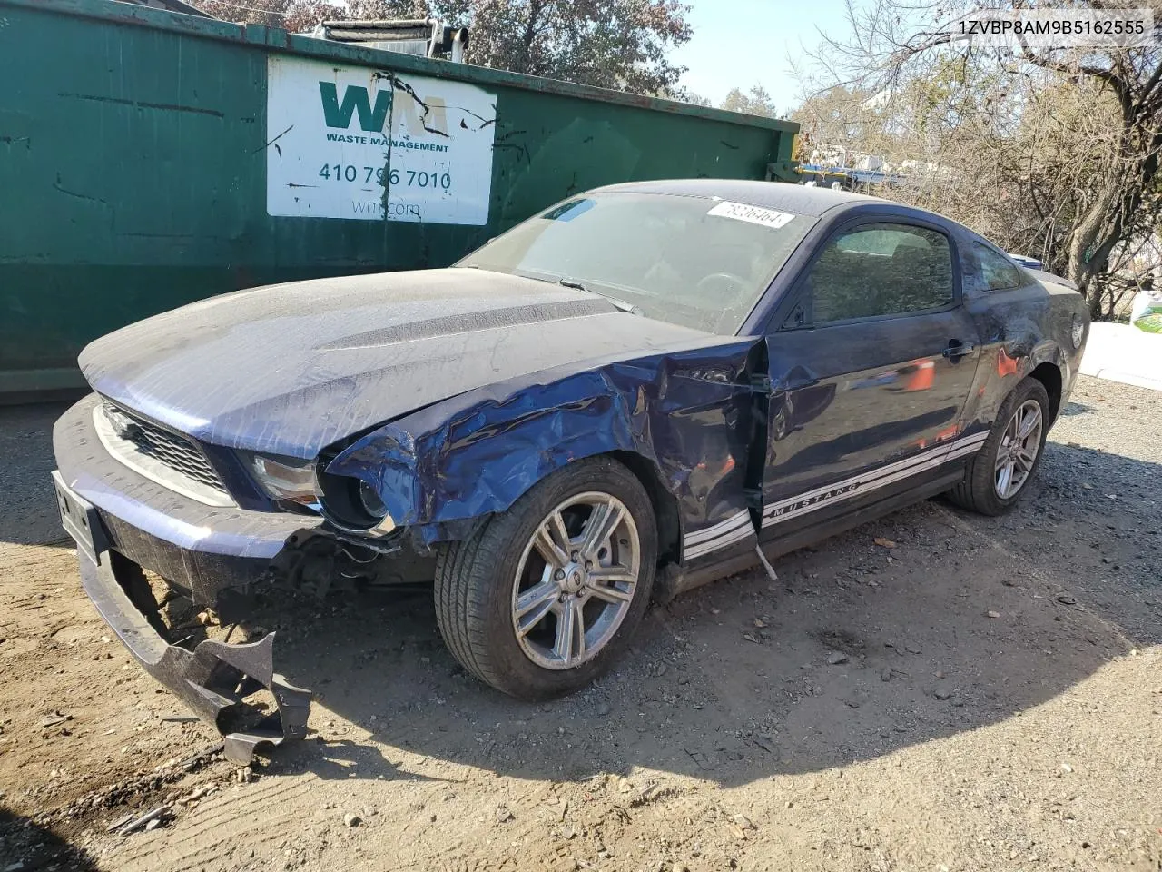 2011 Ford Mustang VIN: 1ZVBP8AM9B5162555 Lot: 78236464