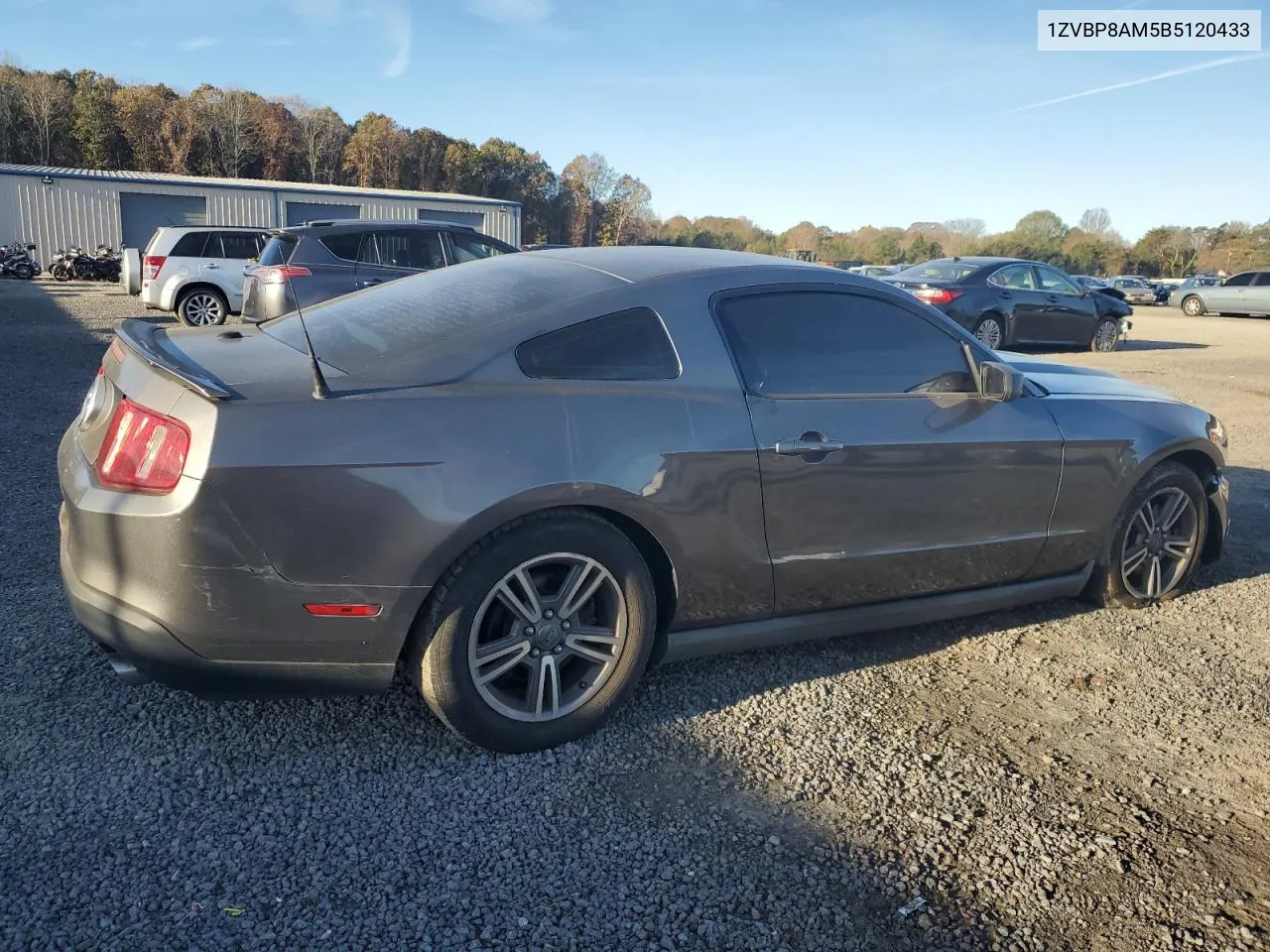 2011 Ford Mustang VIN: 1ZVBP8AM5B5120433 Lot: 80210684