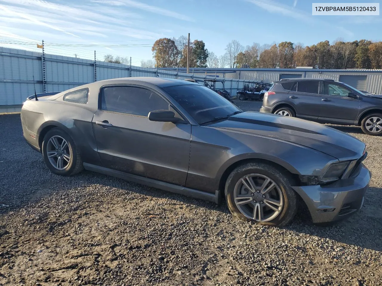 2011 Ford Mustang VIN: 1ZVBP8AM5B5120433 Lot: 80210684