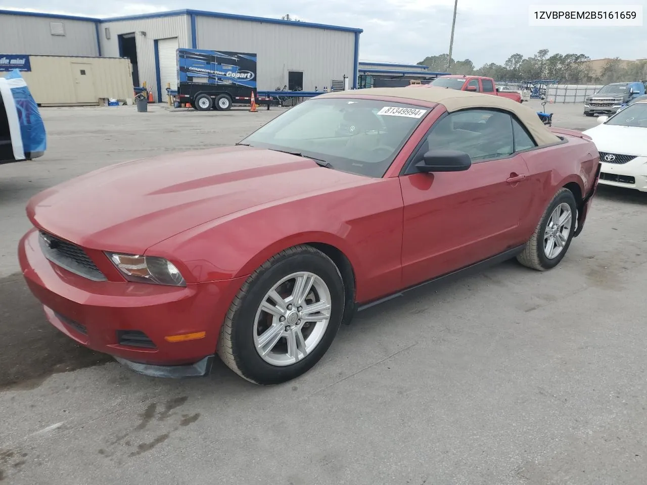 2011 Ford Mustang VIN: 1ZVBP8EM2B5161659 Lot: 81349994