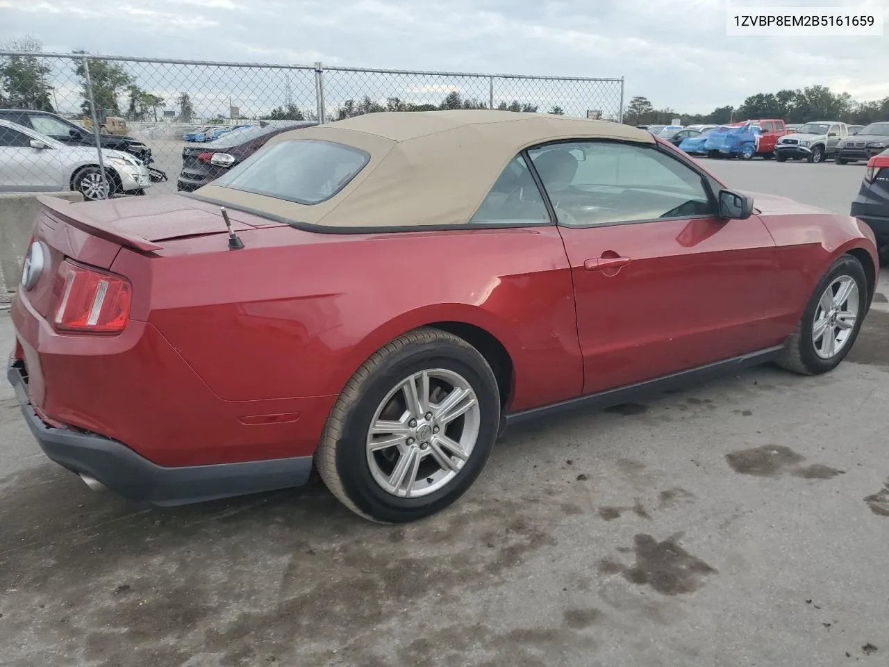 2011 Ford Mustang VIN: 1ZVBP8EM2B5161659 Lot: 81349994