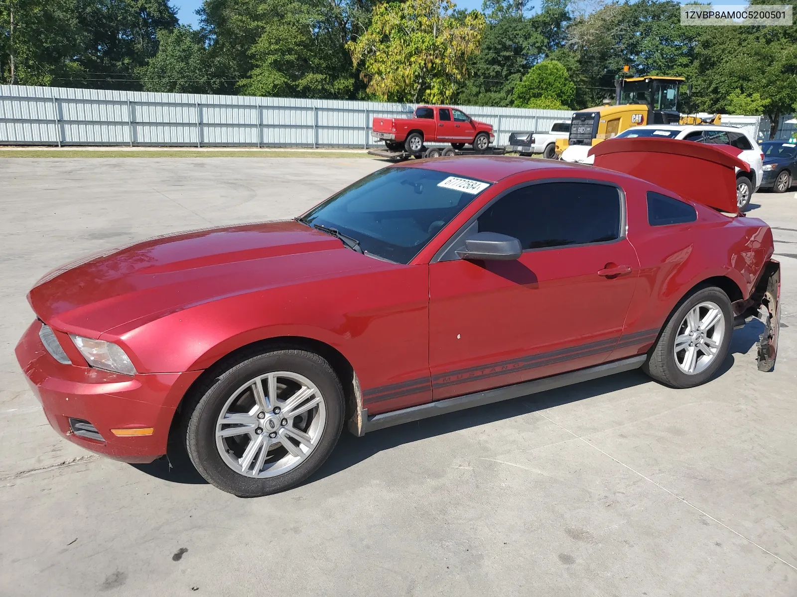 2012 Ford Mustang VIN: 1ZVBP8AM0C5200501 Lot: 67772584