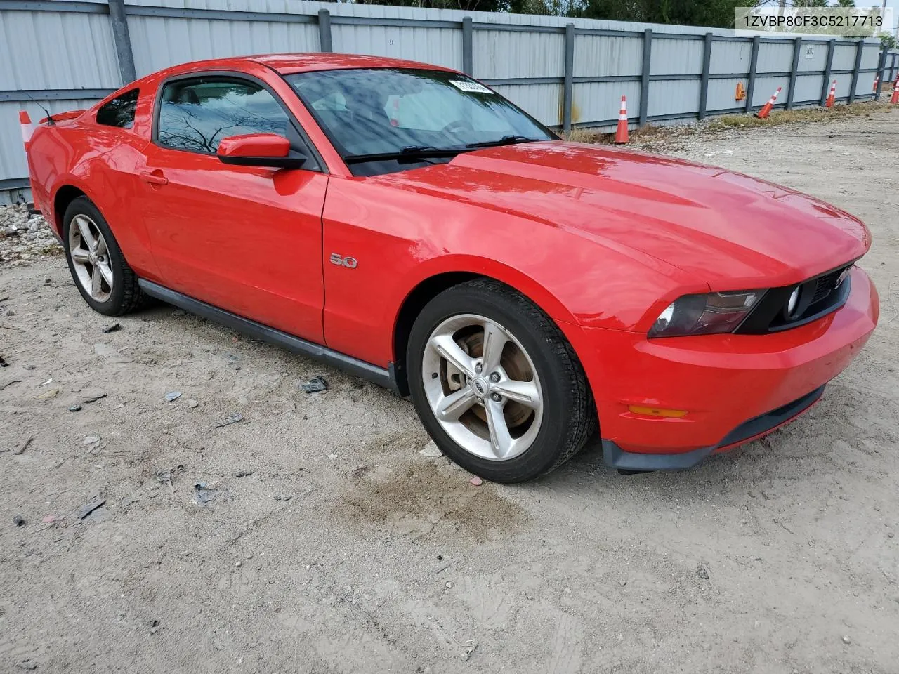 2012 Ford Mustang Gt VIN: 1ZVBP8CF3C5217713 Lot: 71320164